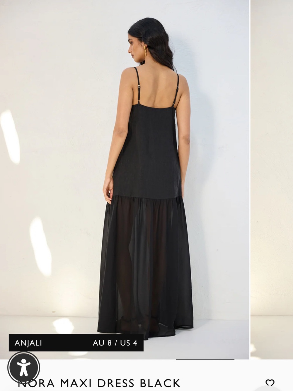 Anjali Nora Black Maxi Dress - Picture 2 of 3